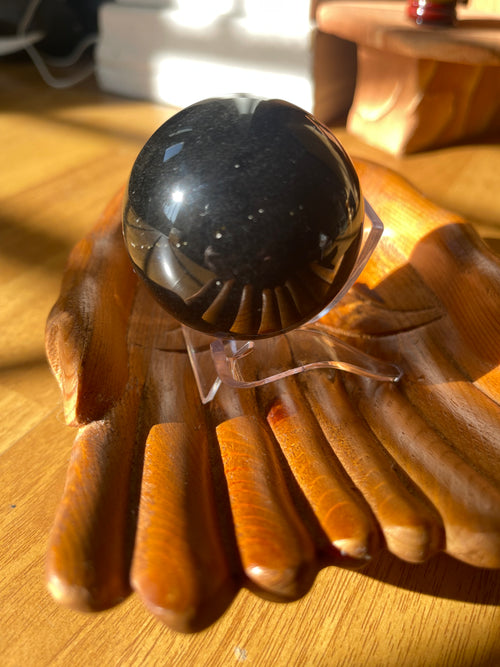 Black Obsidian Silver Sheen